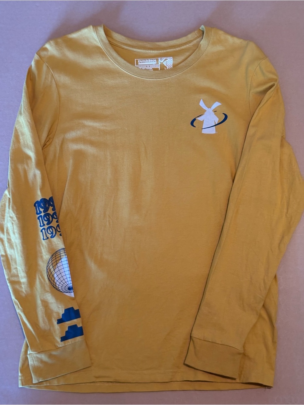 Dutch Bros Size L Coffee 1992 A Better World Graphic Long Sleeve T Shirt